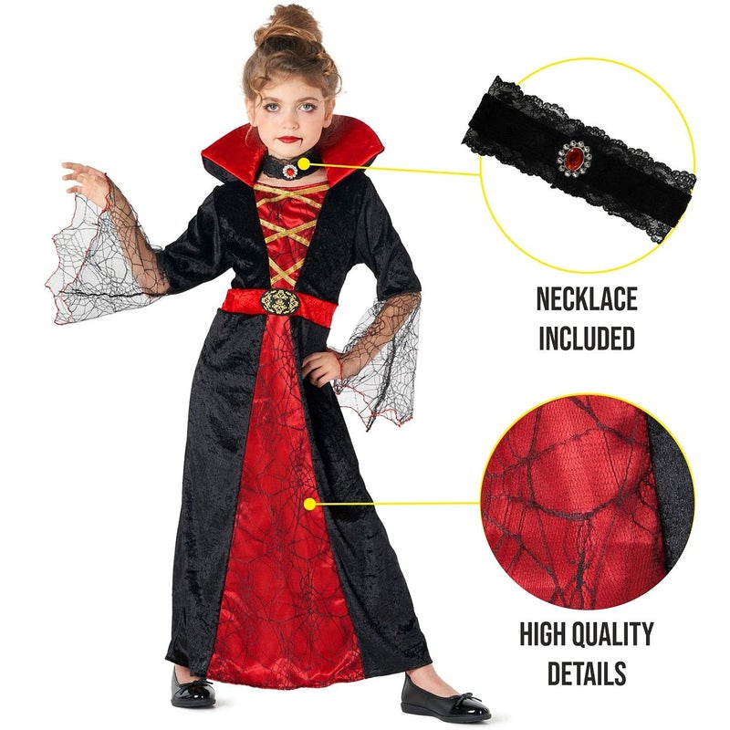 Morph Vampire Costume For Girls Vampire Girl Costume Girls Vampire Costume Kids Vampire Costume Vampire Halloween Costumes Small - Image 3